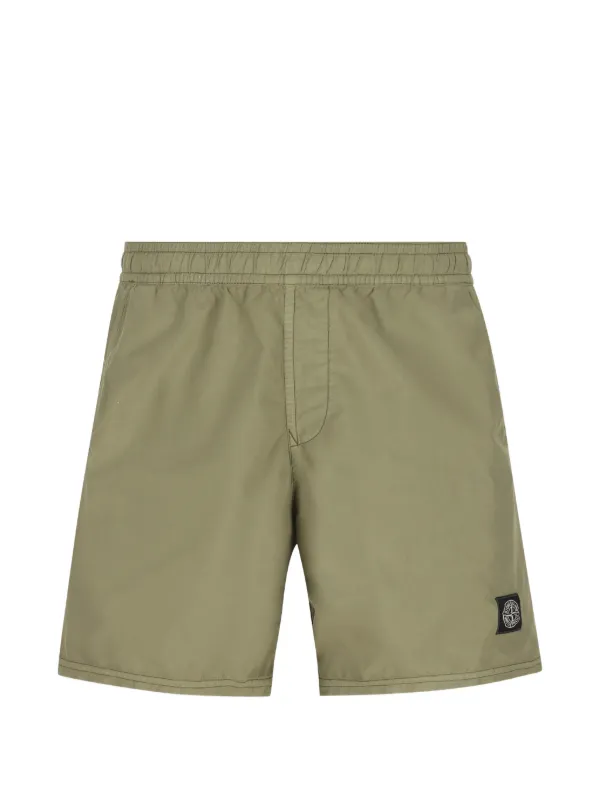 Stone Island ロゴ スイムショーツ | グリーン | FARFETCH JP