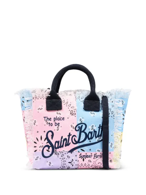 MC2 Saint Barth Kids bolsa con detalles deshilachados