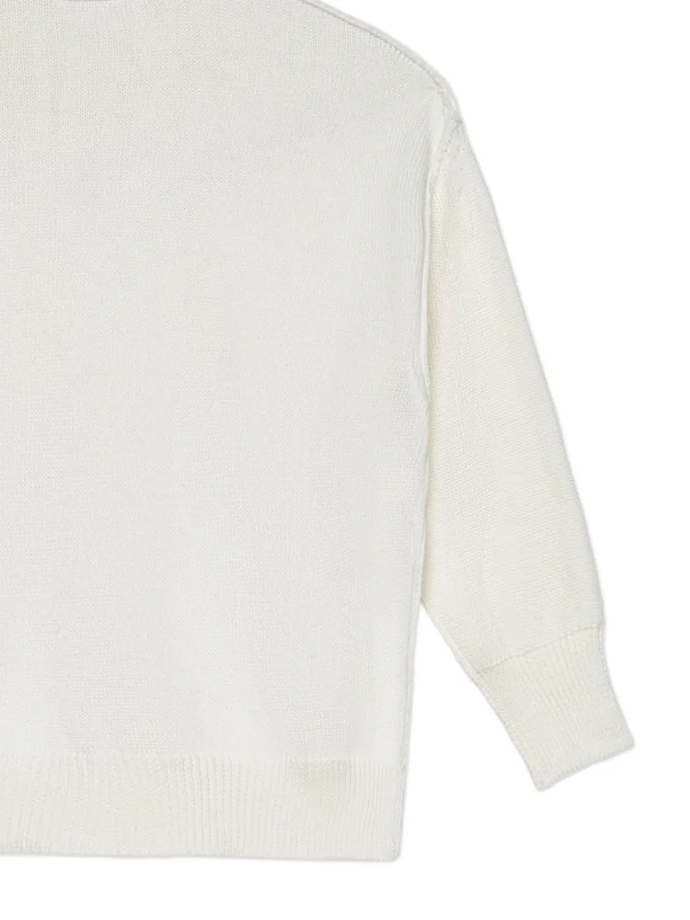  Palm Angels Kids Embroidery Crew Neck Top - Neutrals 