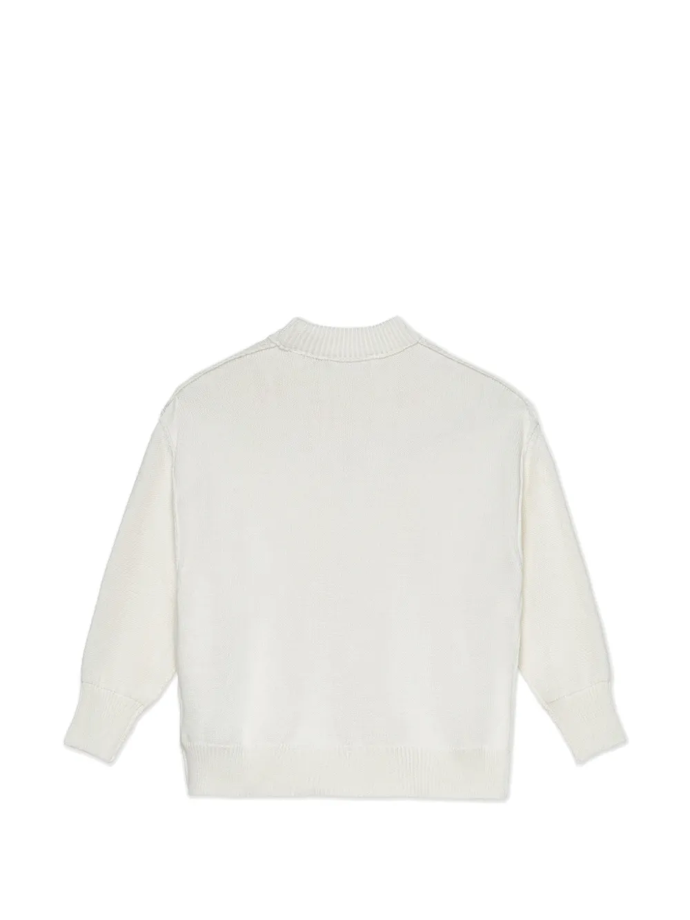  Palm Angels Kids Embroidery Crew Neck Top - Neutrals 