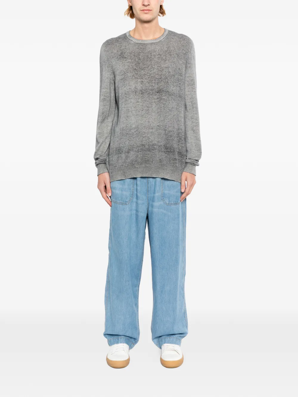 Officine Generale Ferry denim jack Blauw
