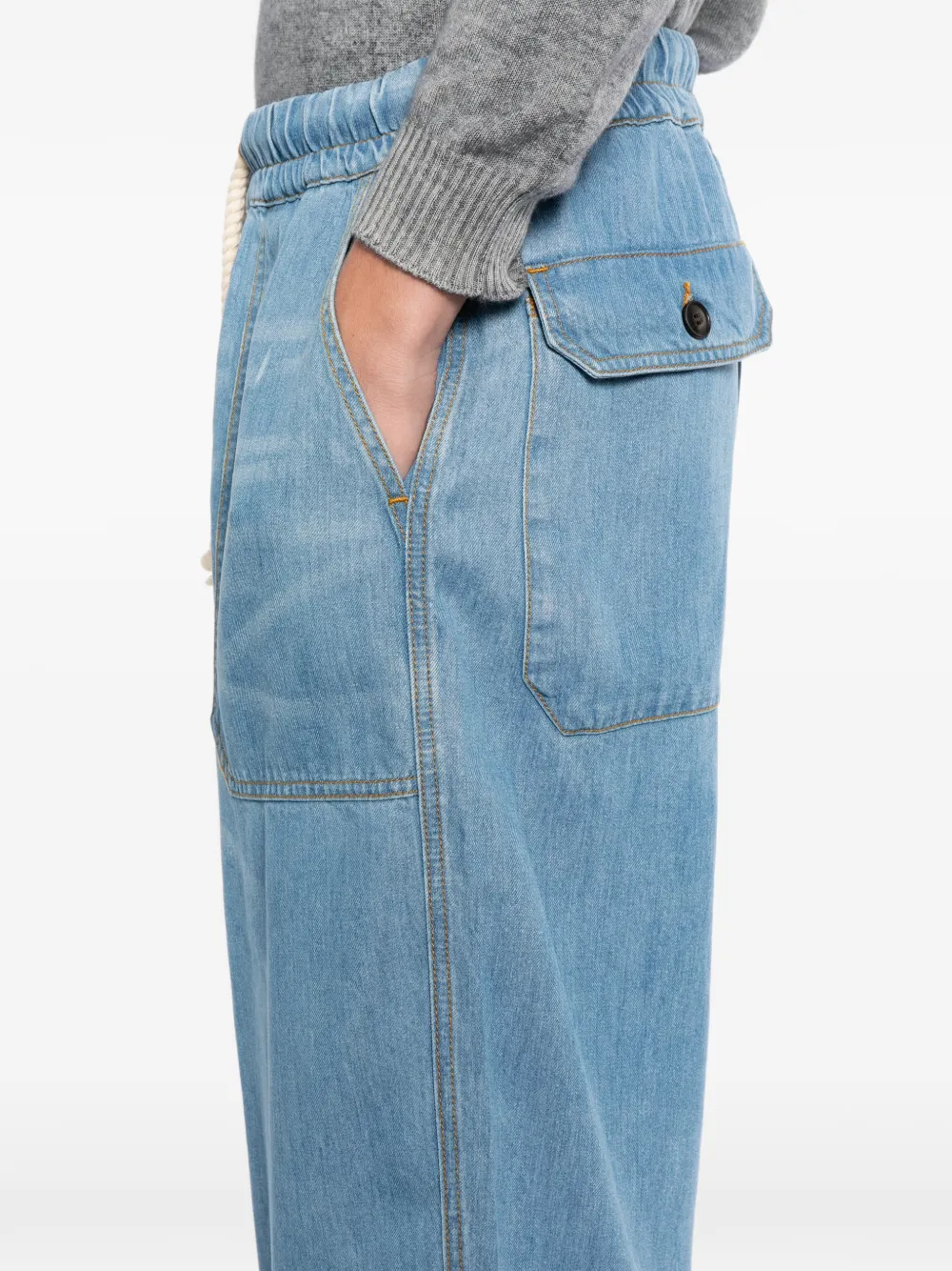 Officine Generale Ferry denim jack Blauw