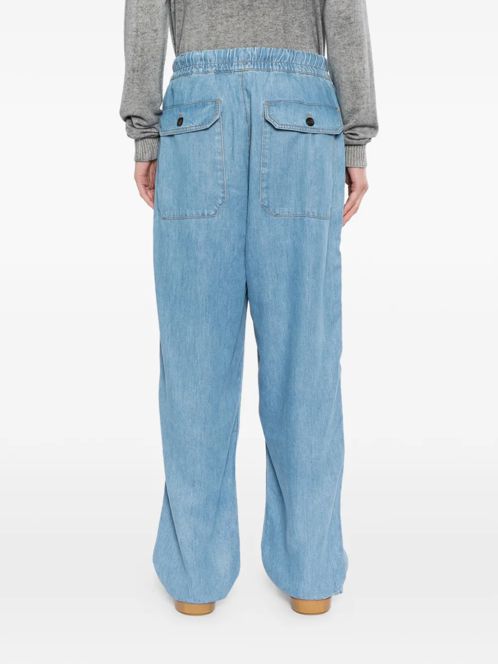 Officine Generale Ferry denim jack Blauw