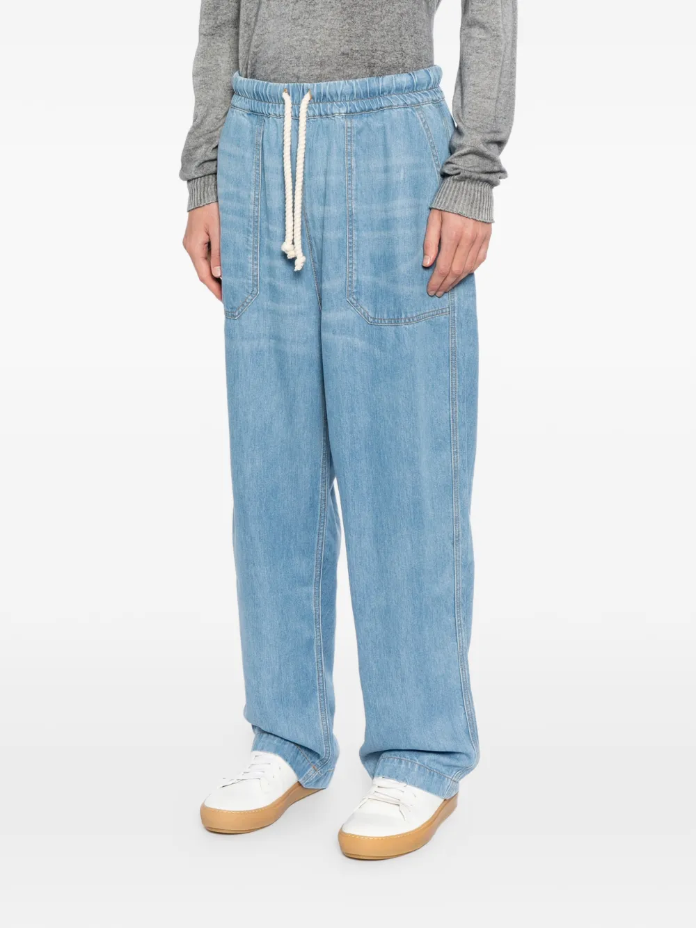 Officine Generale Ferry denim jack Blauw