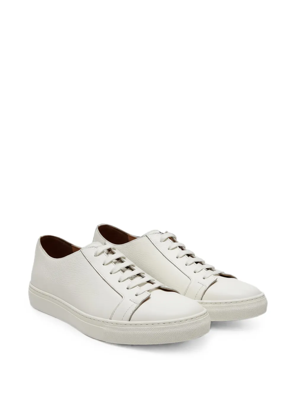 Tombolini grainy leather sneakers - Bianco