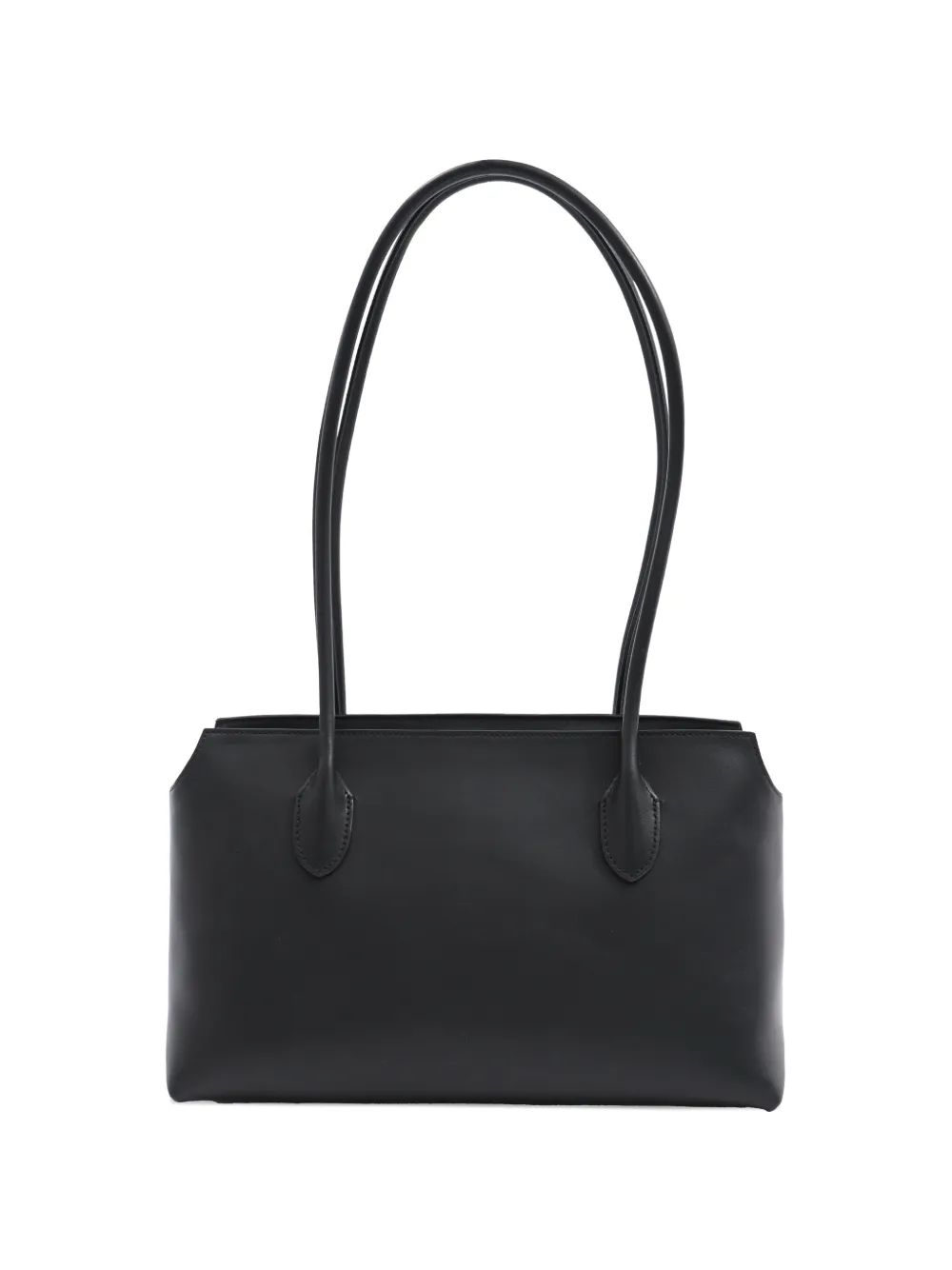 Pre-owned The Row Terrasse Pebbled Leather Shoulder Bag In Black