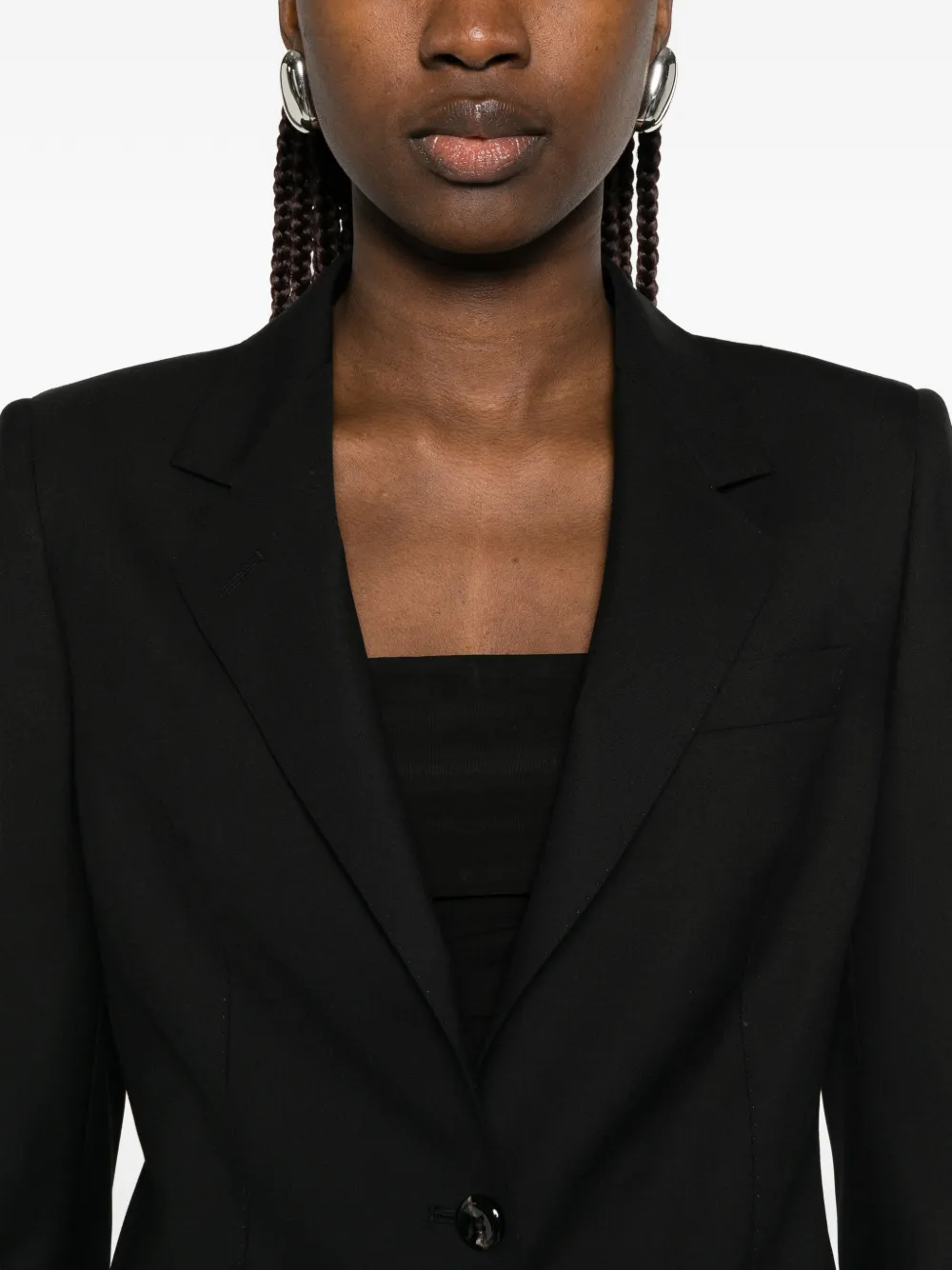Tagliatore Blazer met enkele rij knopen Zwart