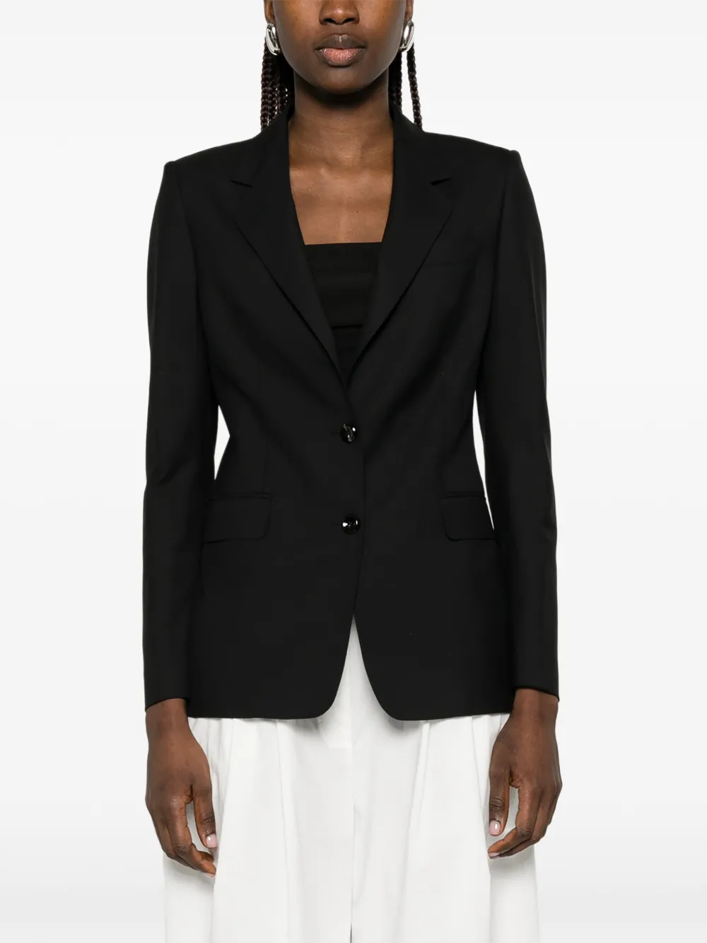 Tagliatore Blazer met enkele rij knopen Zwart