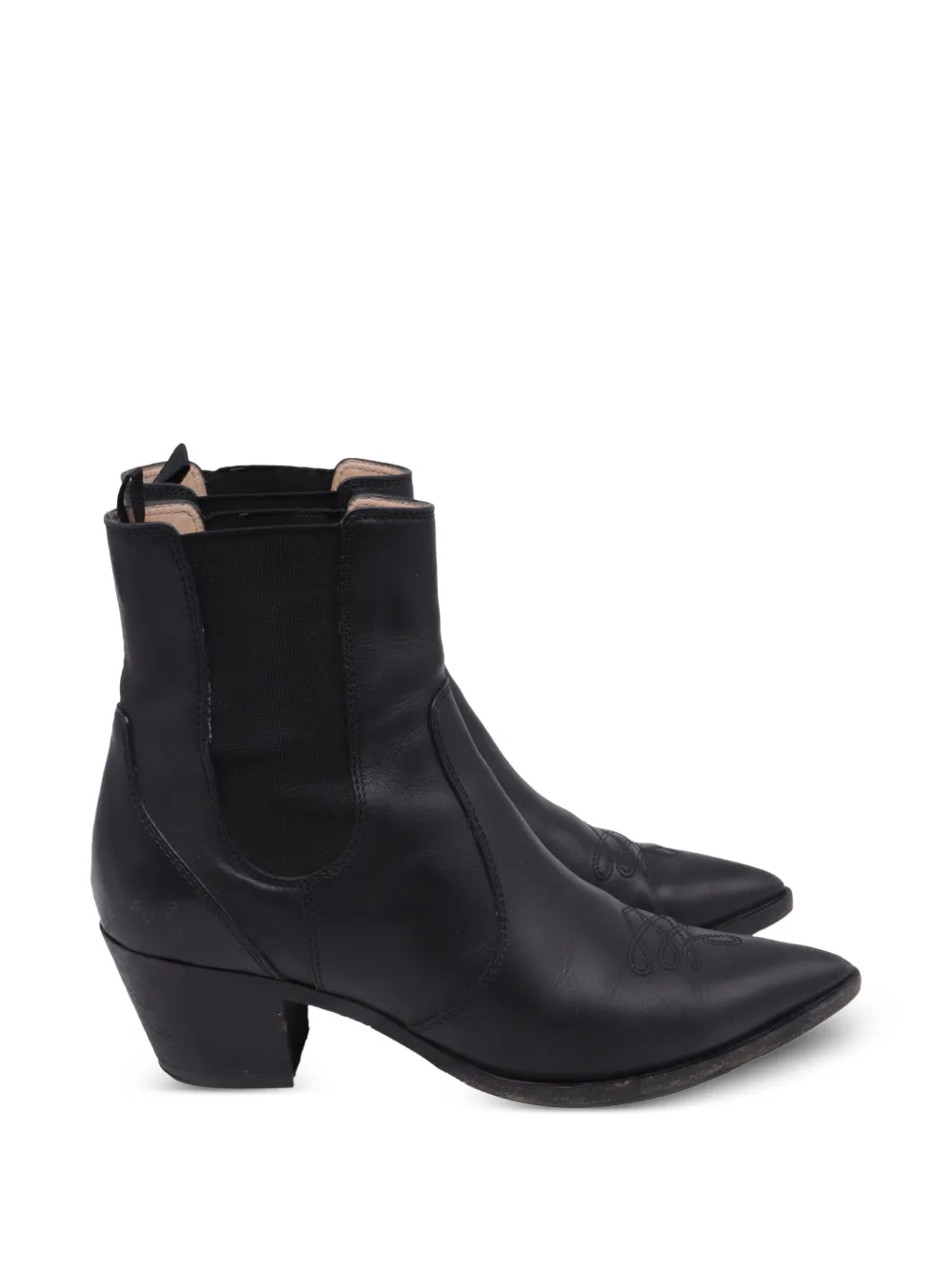 Gianvito Rossi embroidered western ankle boots - Schwarz