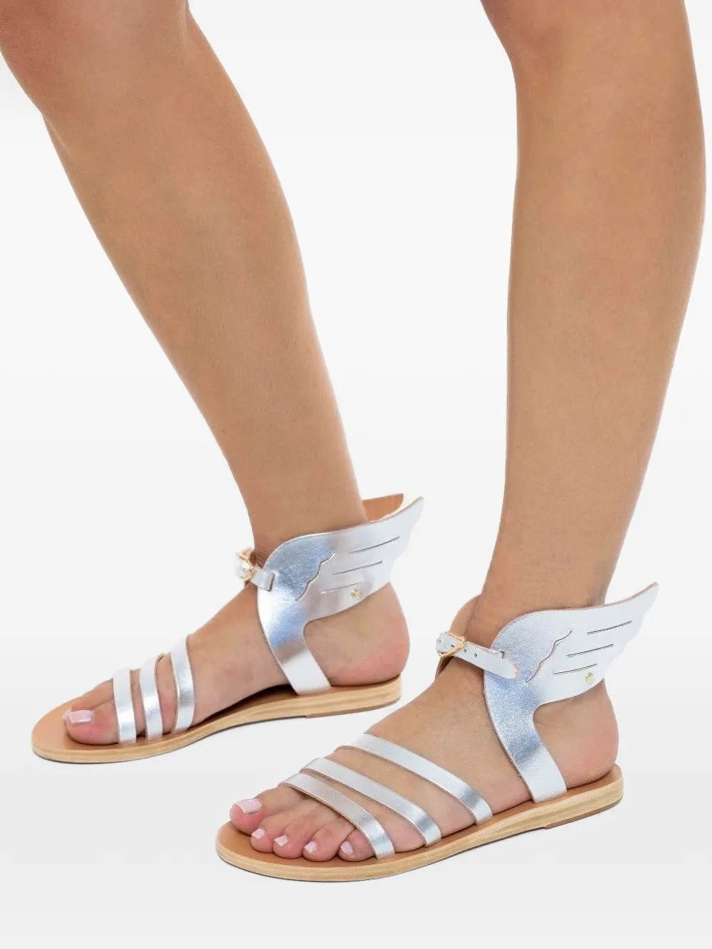 Ancient Greek Sandals Ikaria sandalen met bandje Zilver