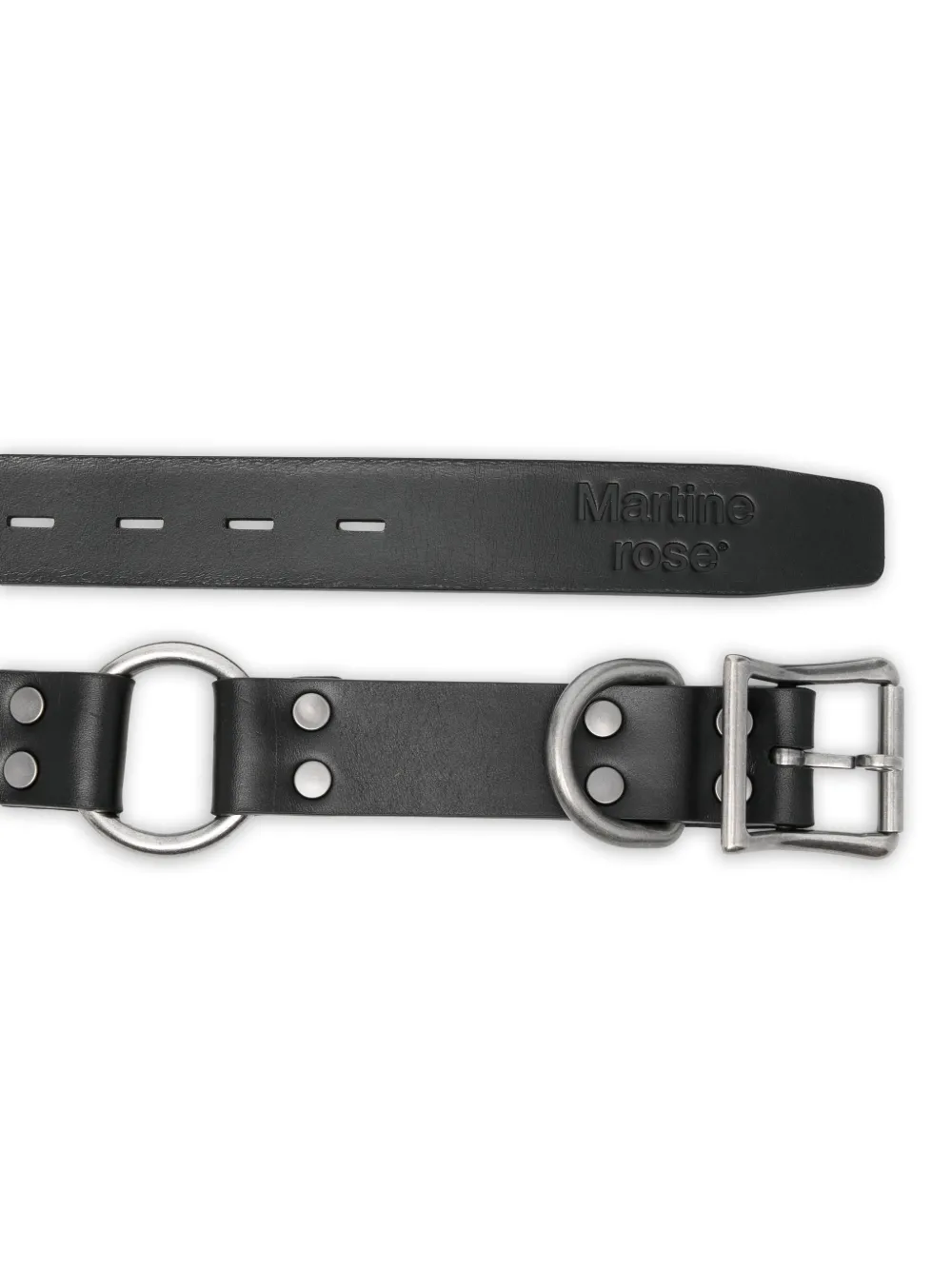 MARTINE ROSE 2.5cm Sex Letters Leather Belt | Smart Closet