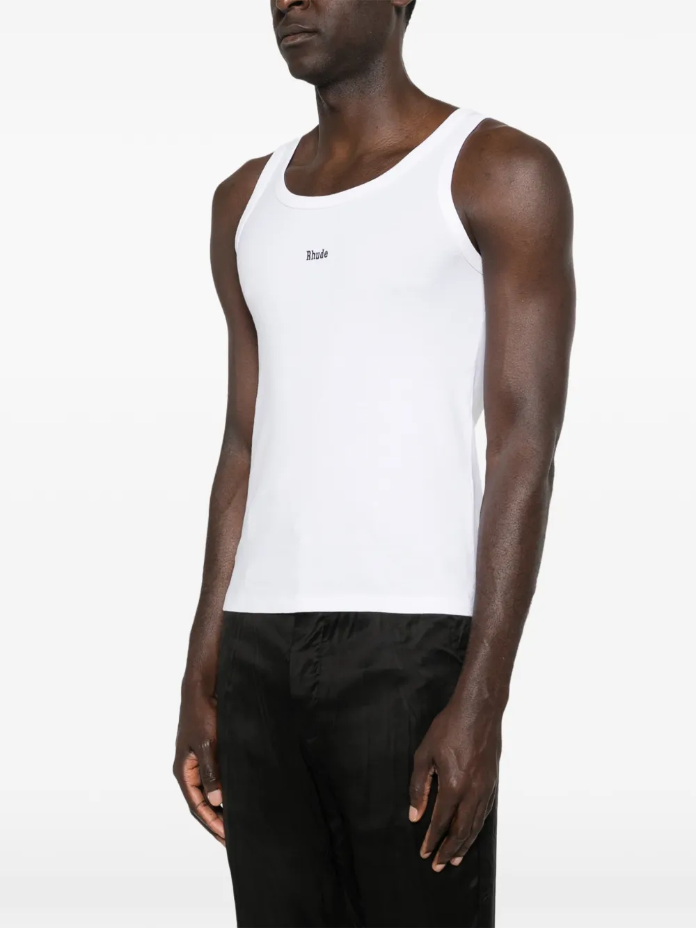 RHUDE Tanktop met geborduurd logo Wit