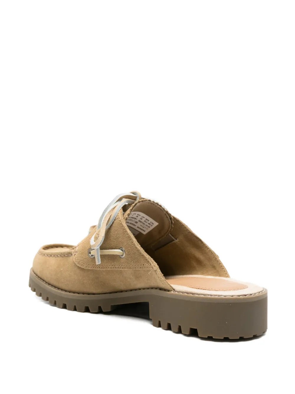 Timberland fringed lace-up mules Beige