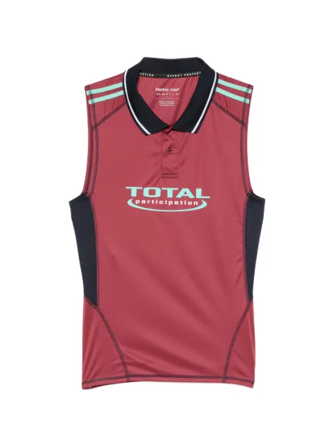 Martine Rose logo-print sleeveless top