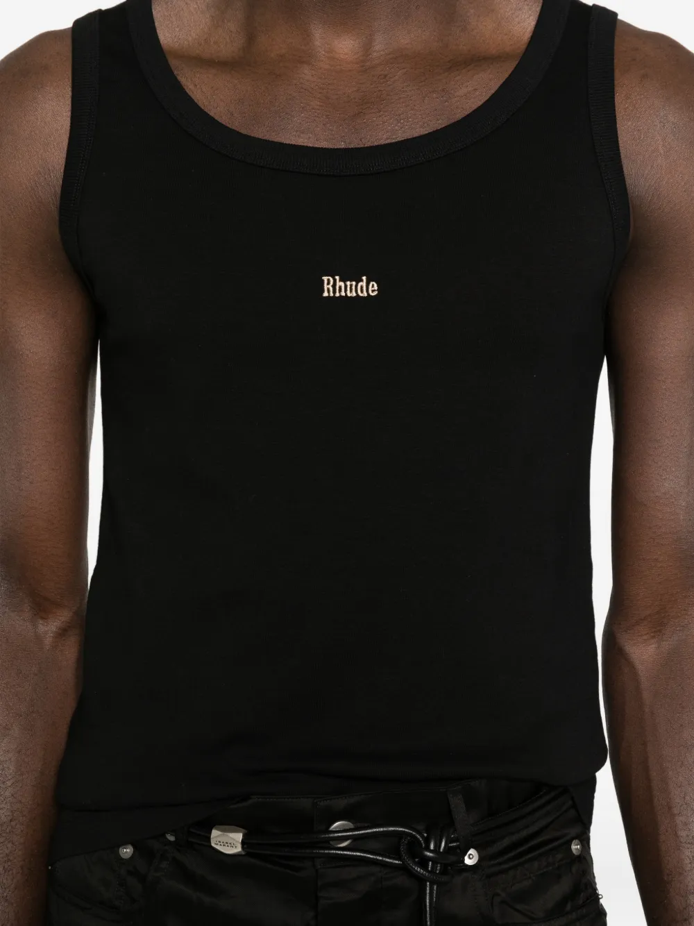 RHUDE Tanktop met geborduurd logo Zwart