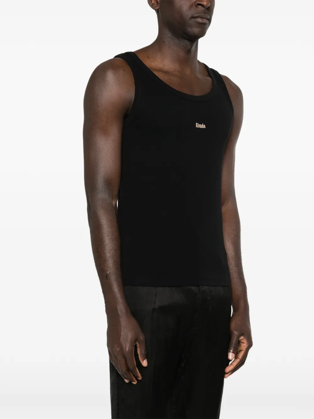 RHUDE Tanktop met geborduurd logo Zwart