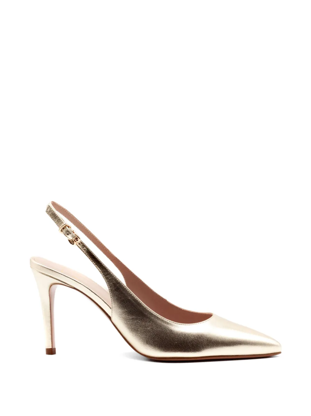 Festa Milano Metallic pumps met toelopende pijpen Goud