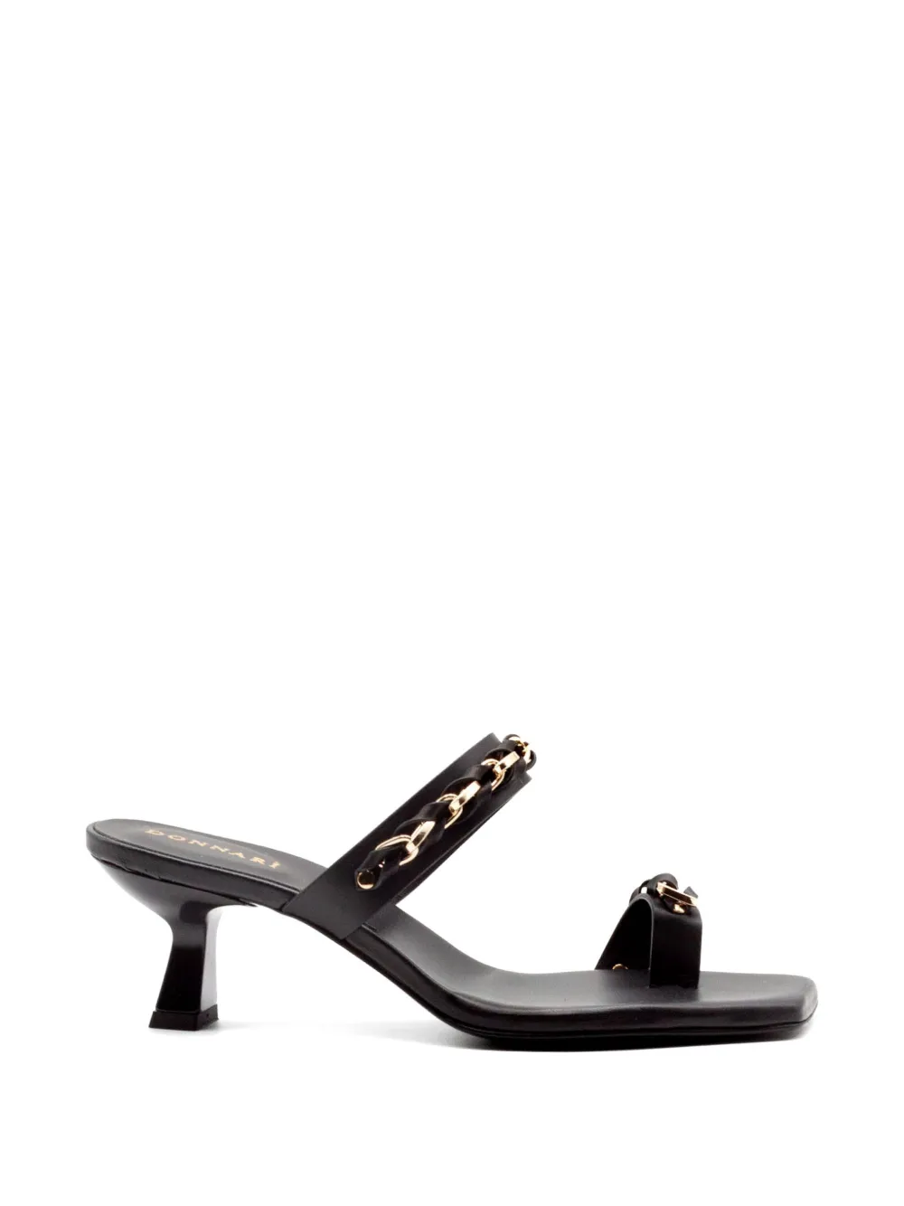 Donnarì chain strap square sandals - Nero