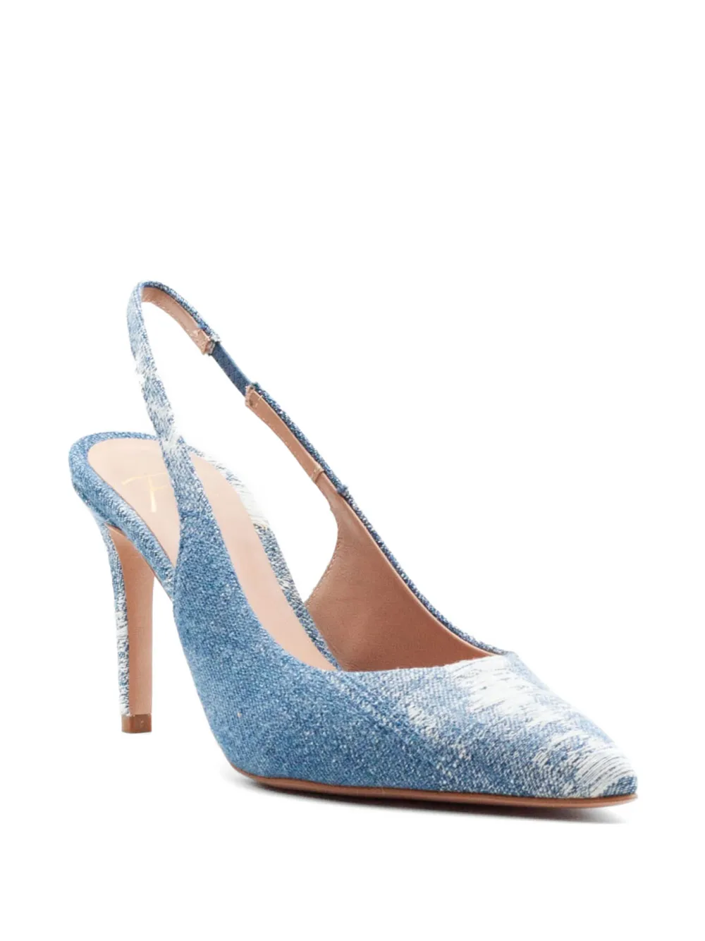 Festa Milano denim slingback pumps Blauw