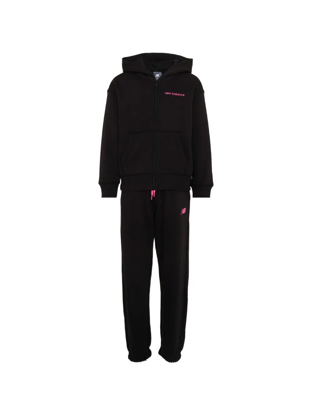 New Balance Kids logo-detail hooded tracksuit set - Nero