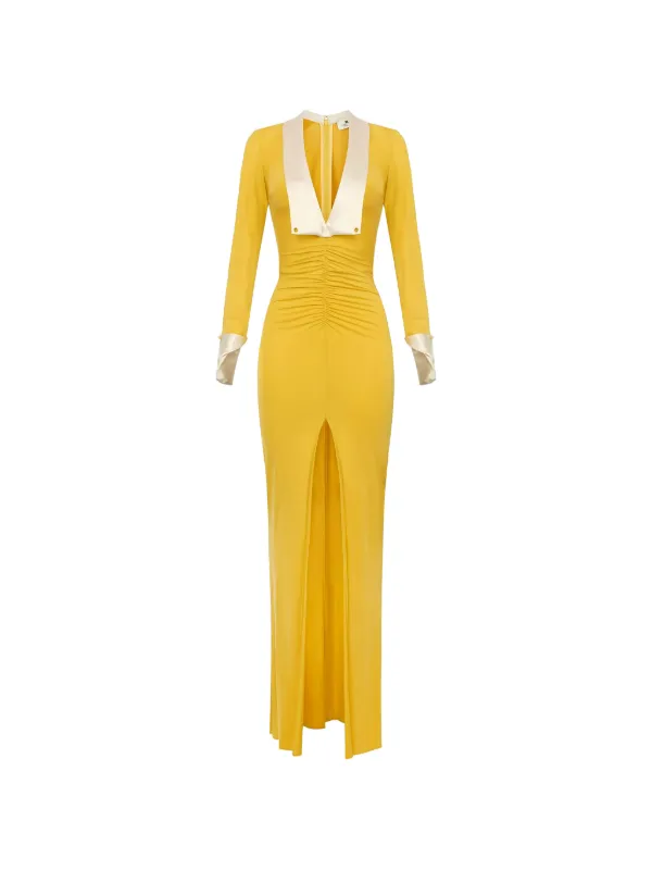 ELISABETA FRANCHI ロングドレス イエロー 34760701_65930078_600.jpg