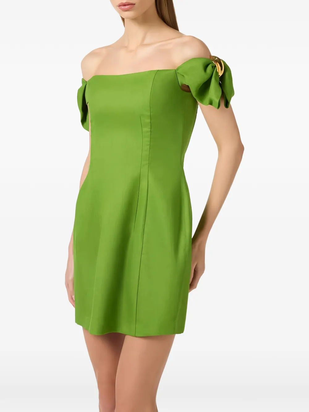 Elisabetta Franchi Off-shoulder mini-jurk Groen