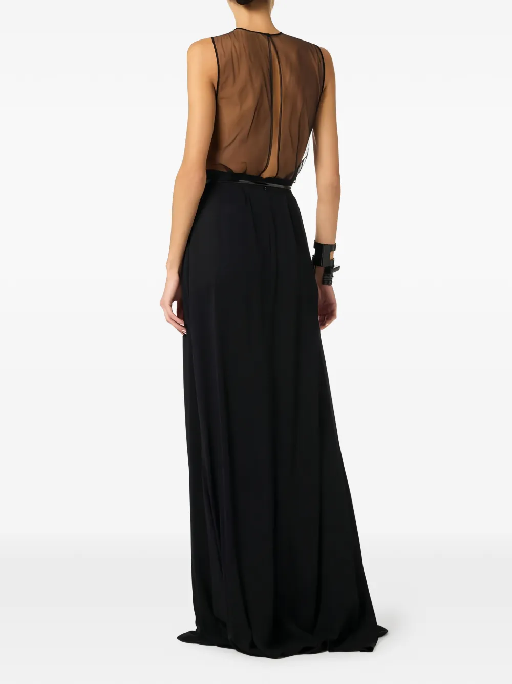 Elisabetta Franchi Red Carpet maxi-jurk verfraaid met pailletten Zwart