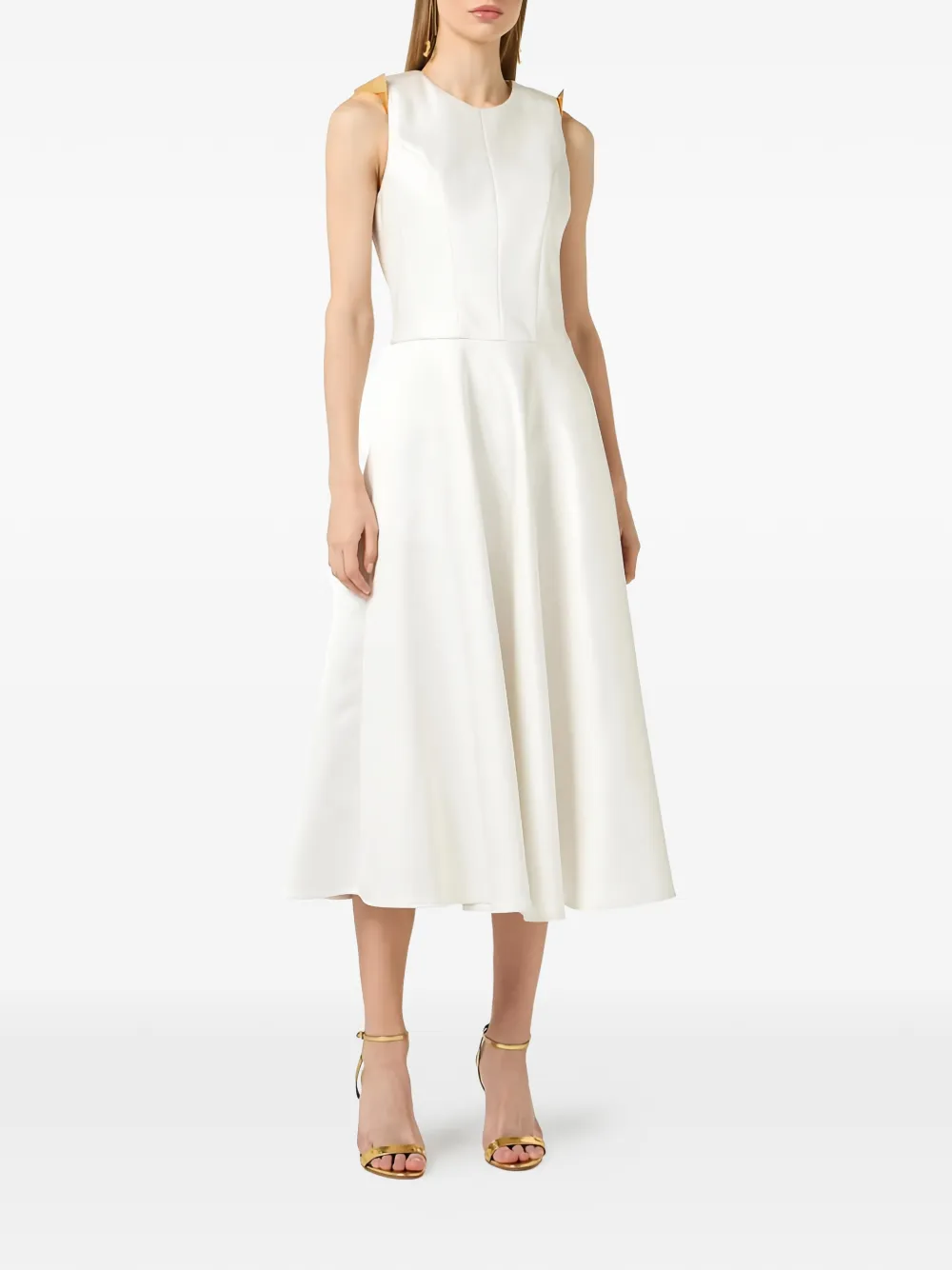 Elisabetta Franchi Duchess satijnen mini-jurk Wit