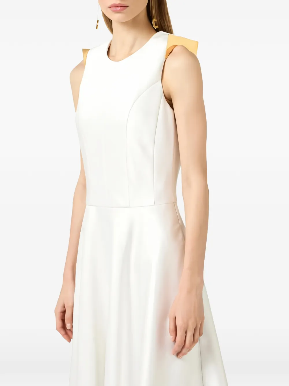 Elisabetta Franchi Duchess satijnen mini-jurk Wit