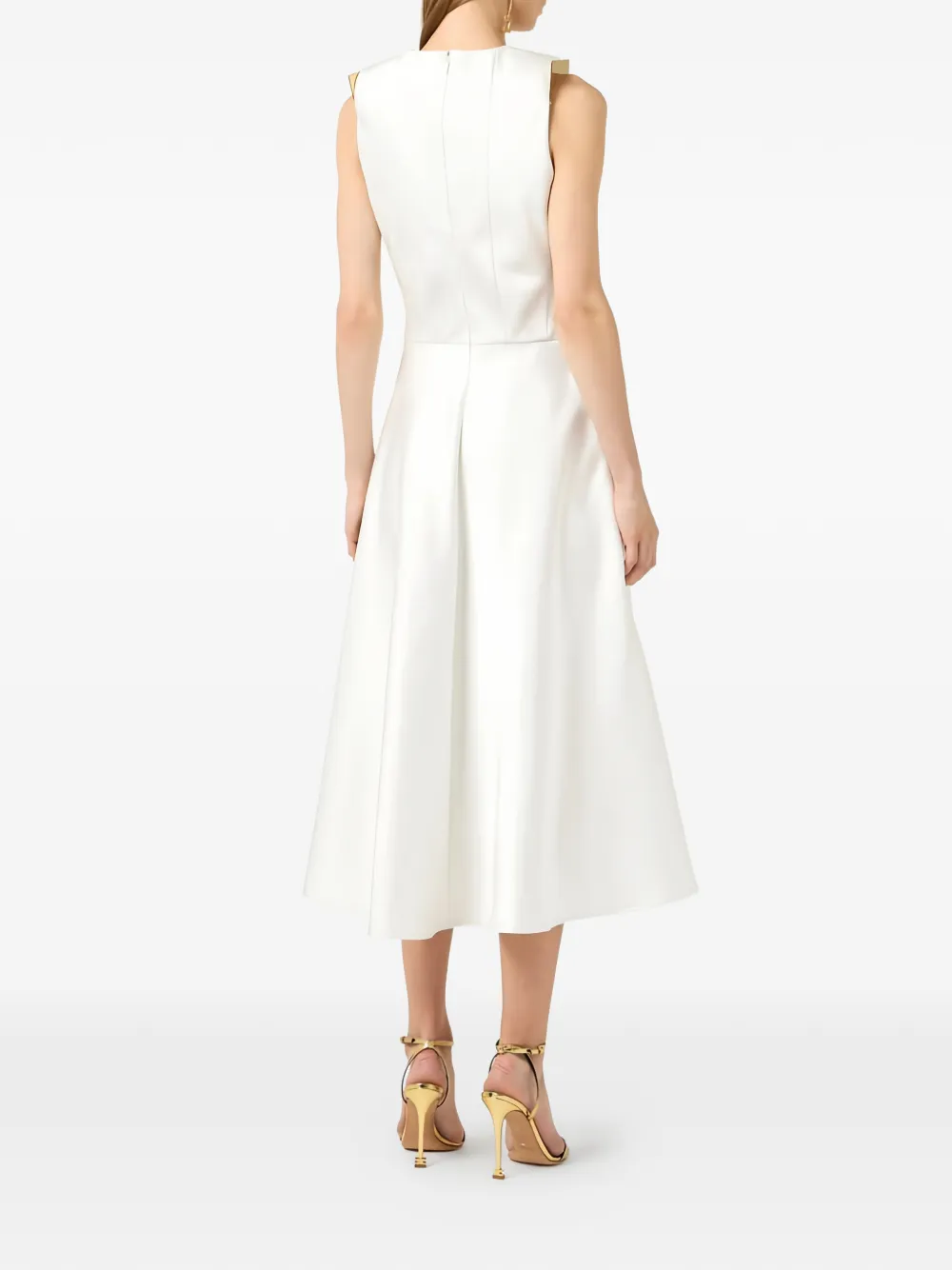 Elisabetta Franchi Duchess satijnen mini-jurk Wit
