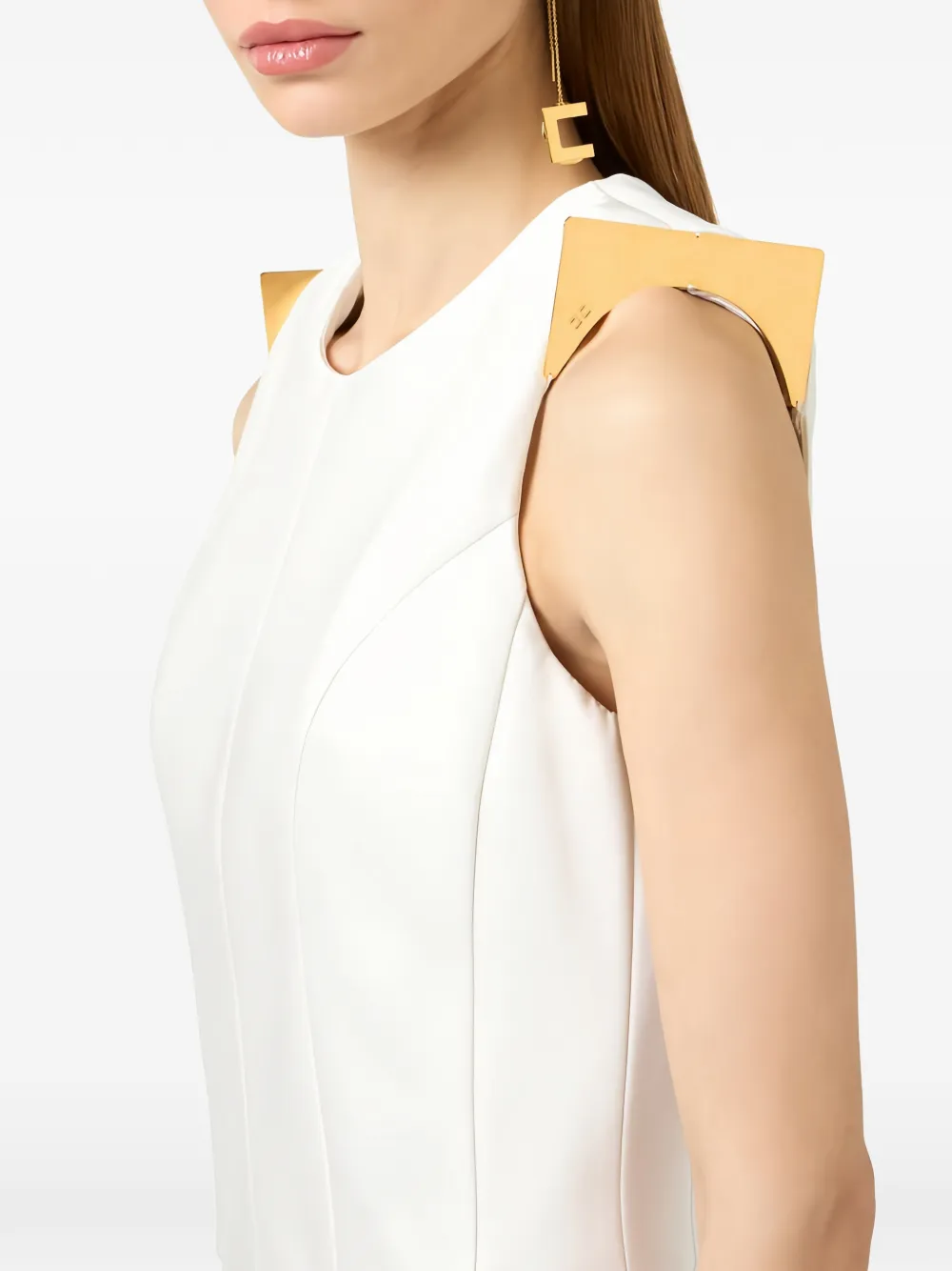 Elisabetta Franchi Duchess satijnen mini-jurk Wit