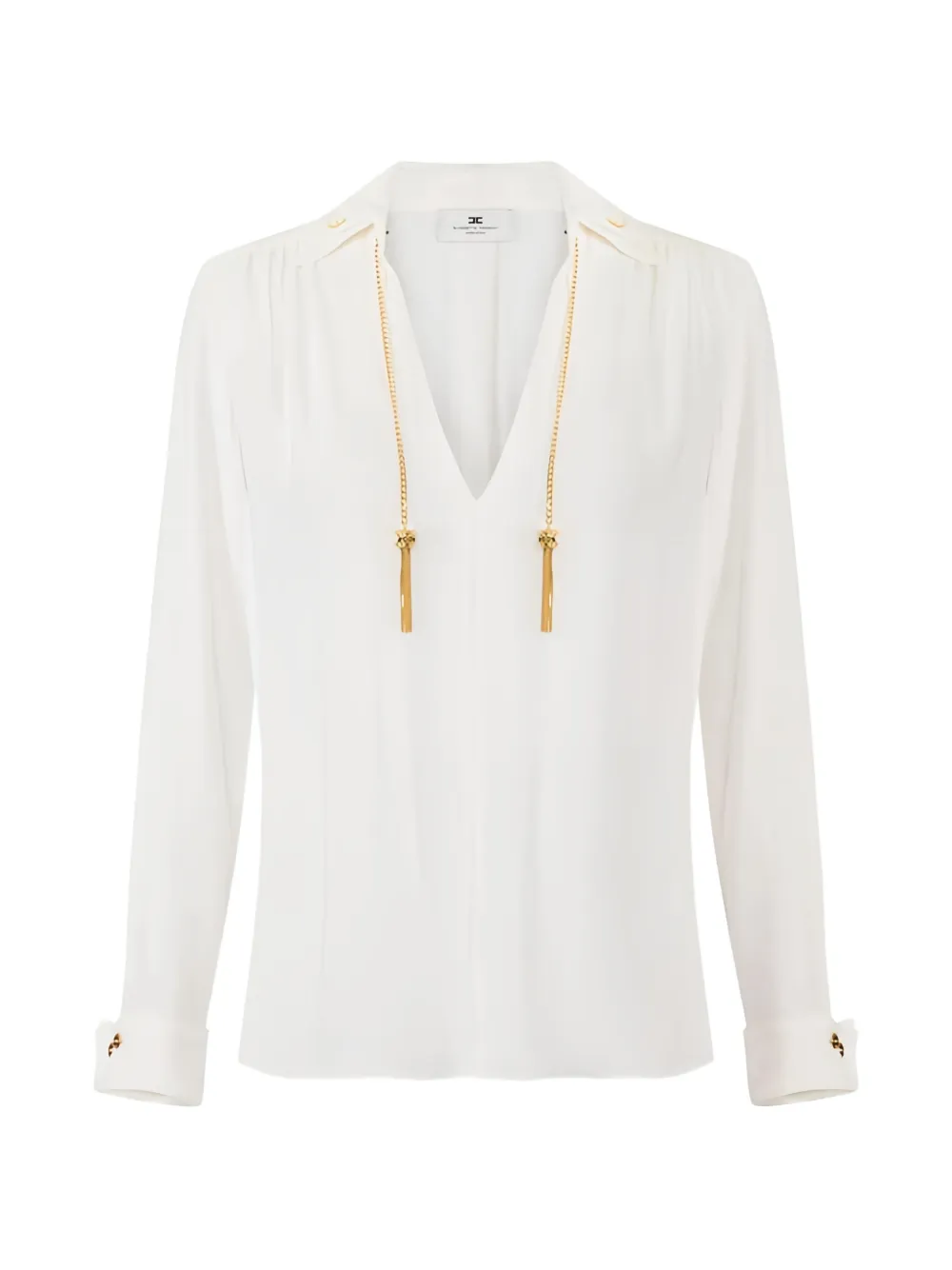 Elisabetta Franchi jewelled tassel blouse - Bianco