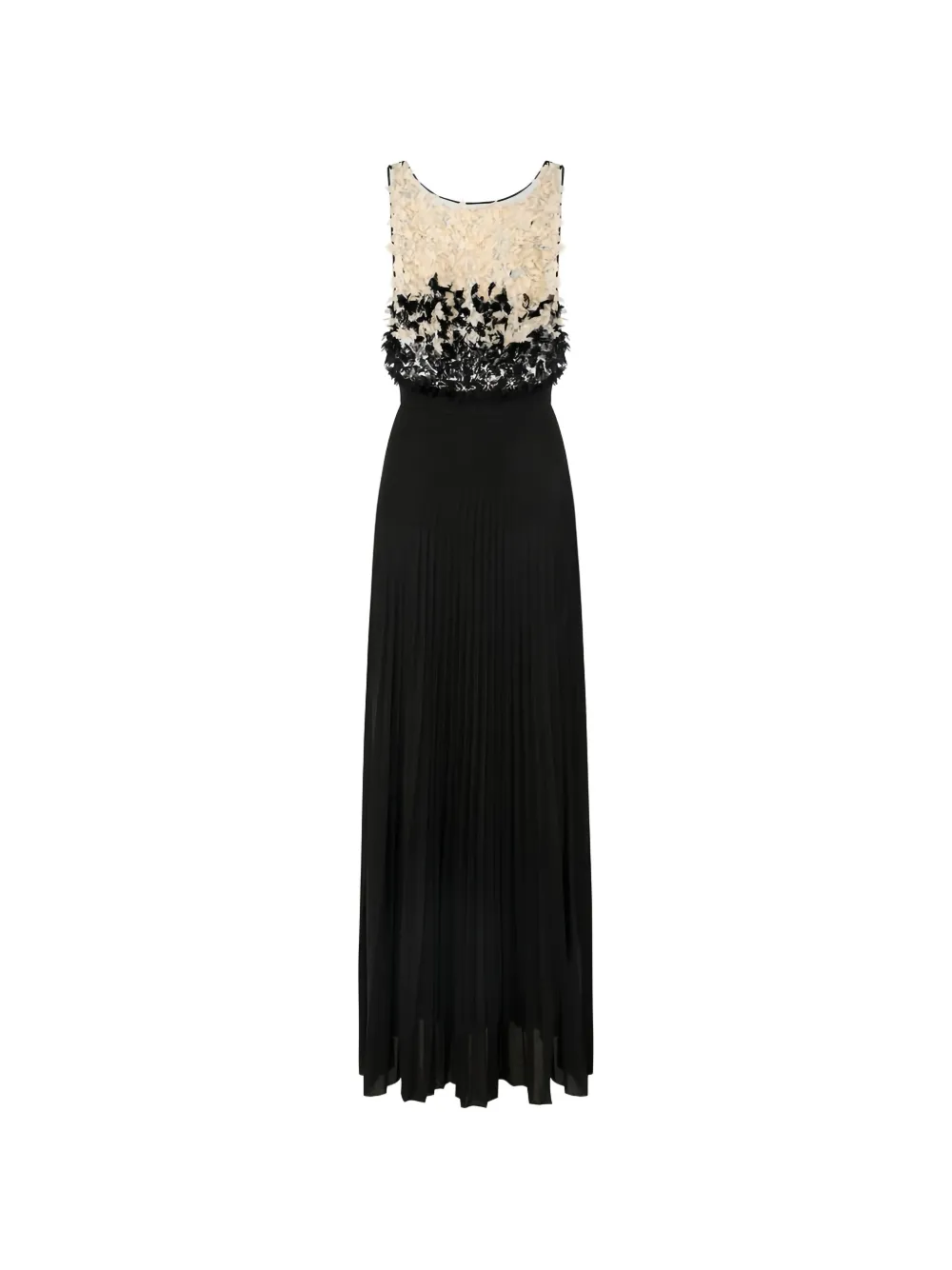 Elisabetta Franchi petal-embellished maxi dress - Nero