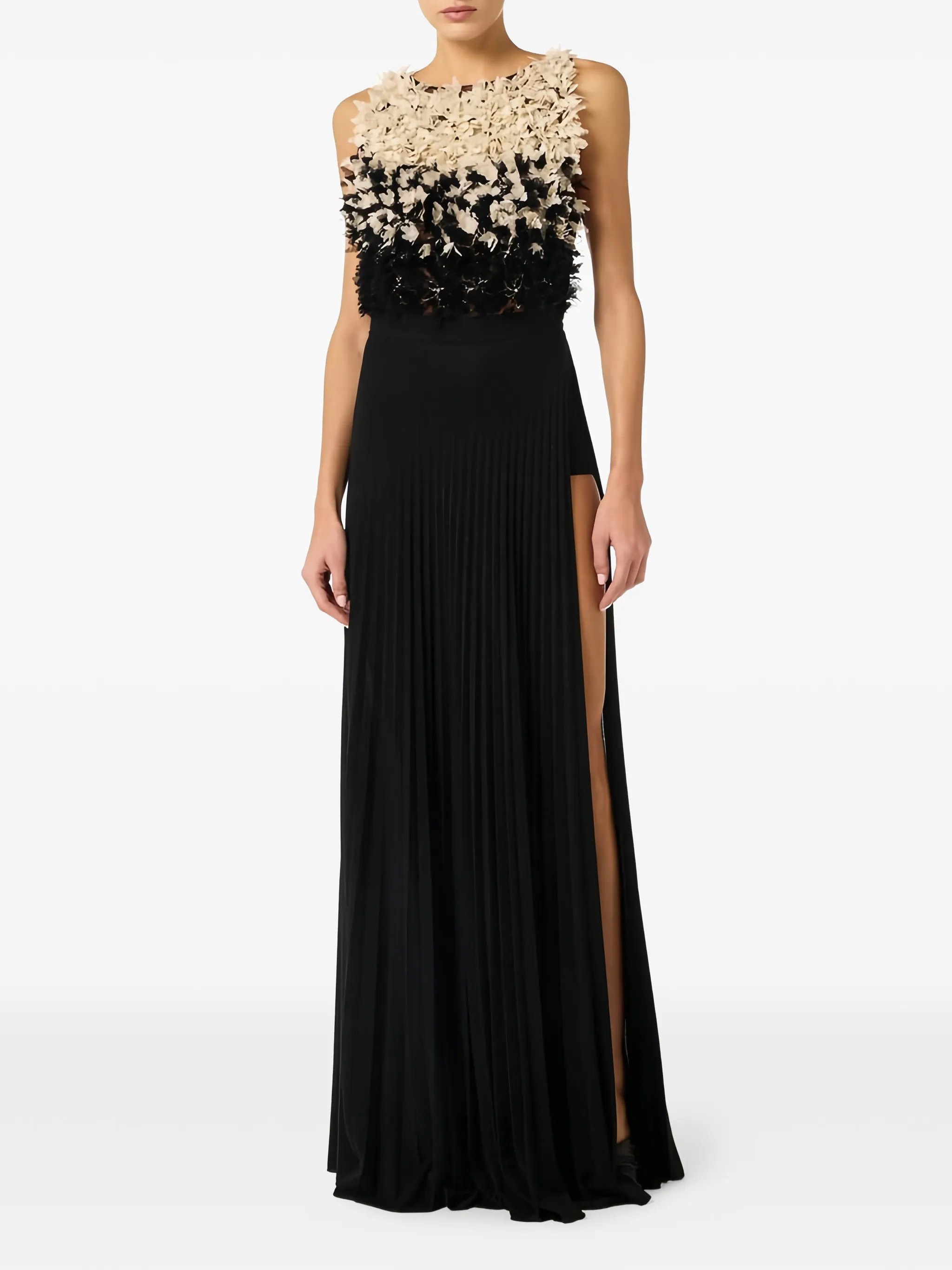 Elisabetta Franchi petal-embellished maxi dress