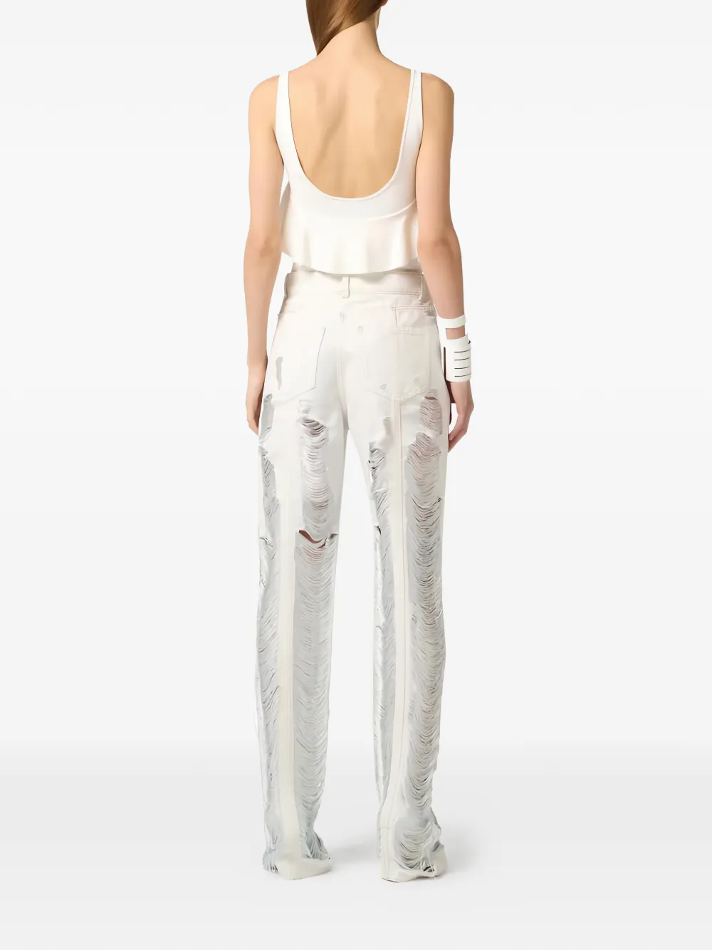 Elisabetta Franchi Body met V-hals Wit