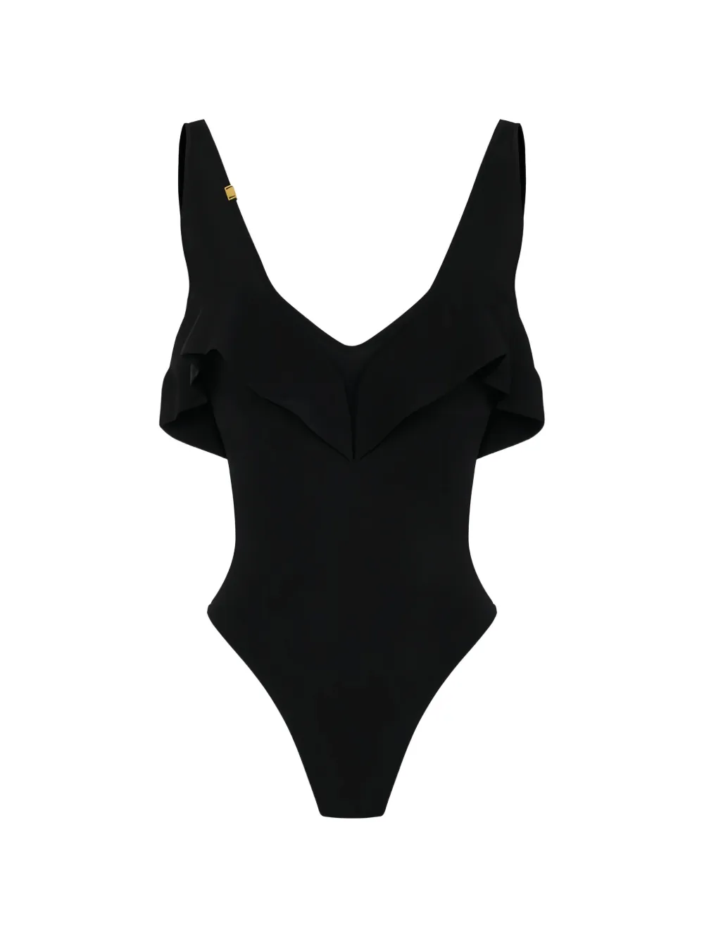 Elisabetta Franchi ruffled detail bodysuit - Nero