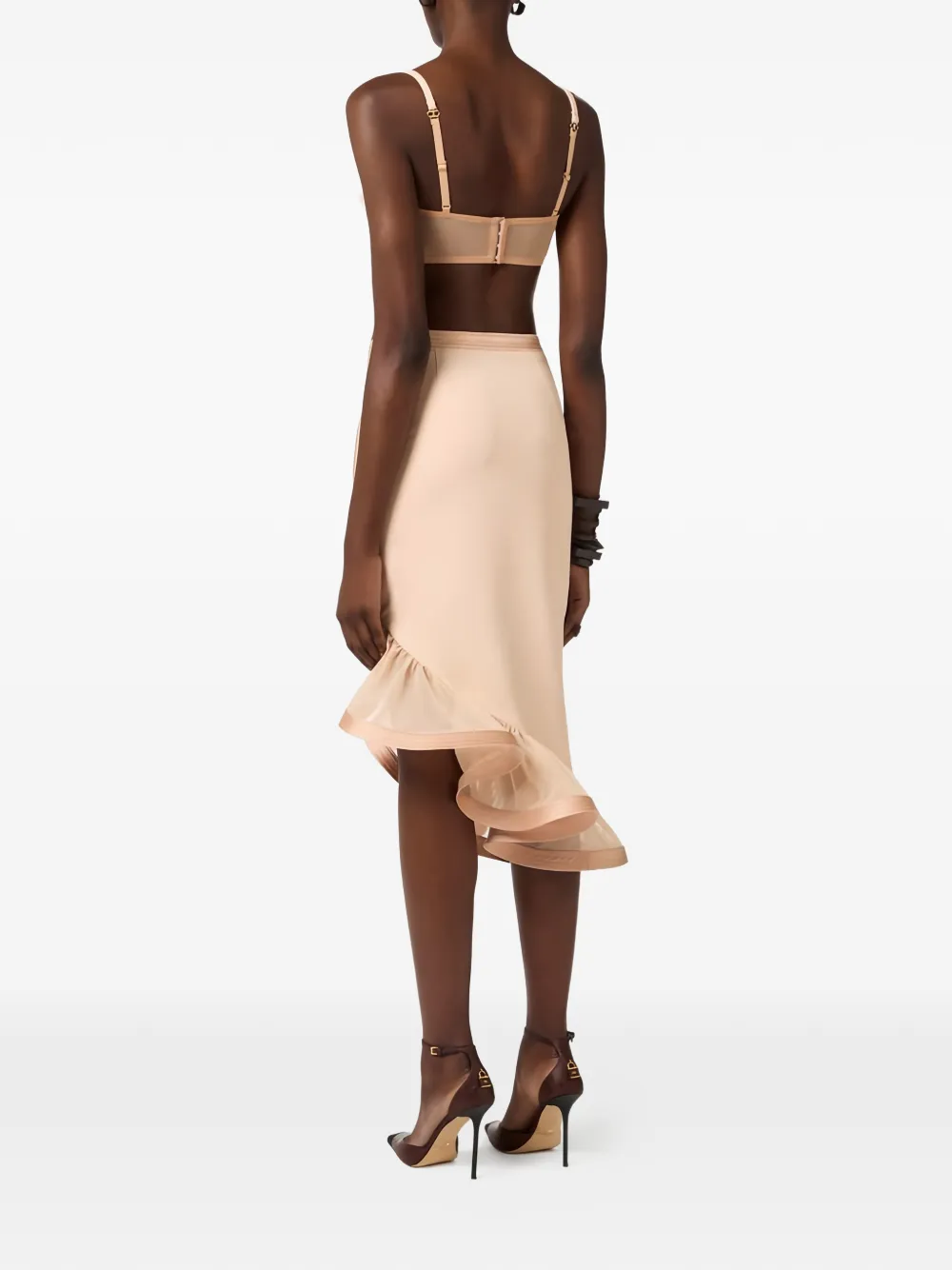  Elisabetta Franchi Pleated Bra - Neutrals 