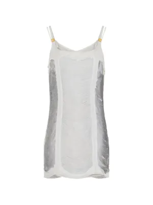 Versace cowl-neck Mesh Mini Dress | Silver | FARFETCH Versace cowl-neck Mesh Mini Dress | Silver | FARFETCH