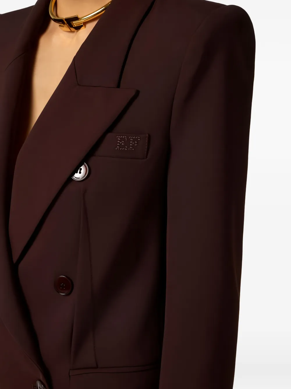 Elisabetta Franchi Jack van lichtgewicht crêpe Bruin