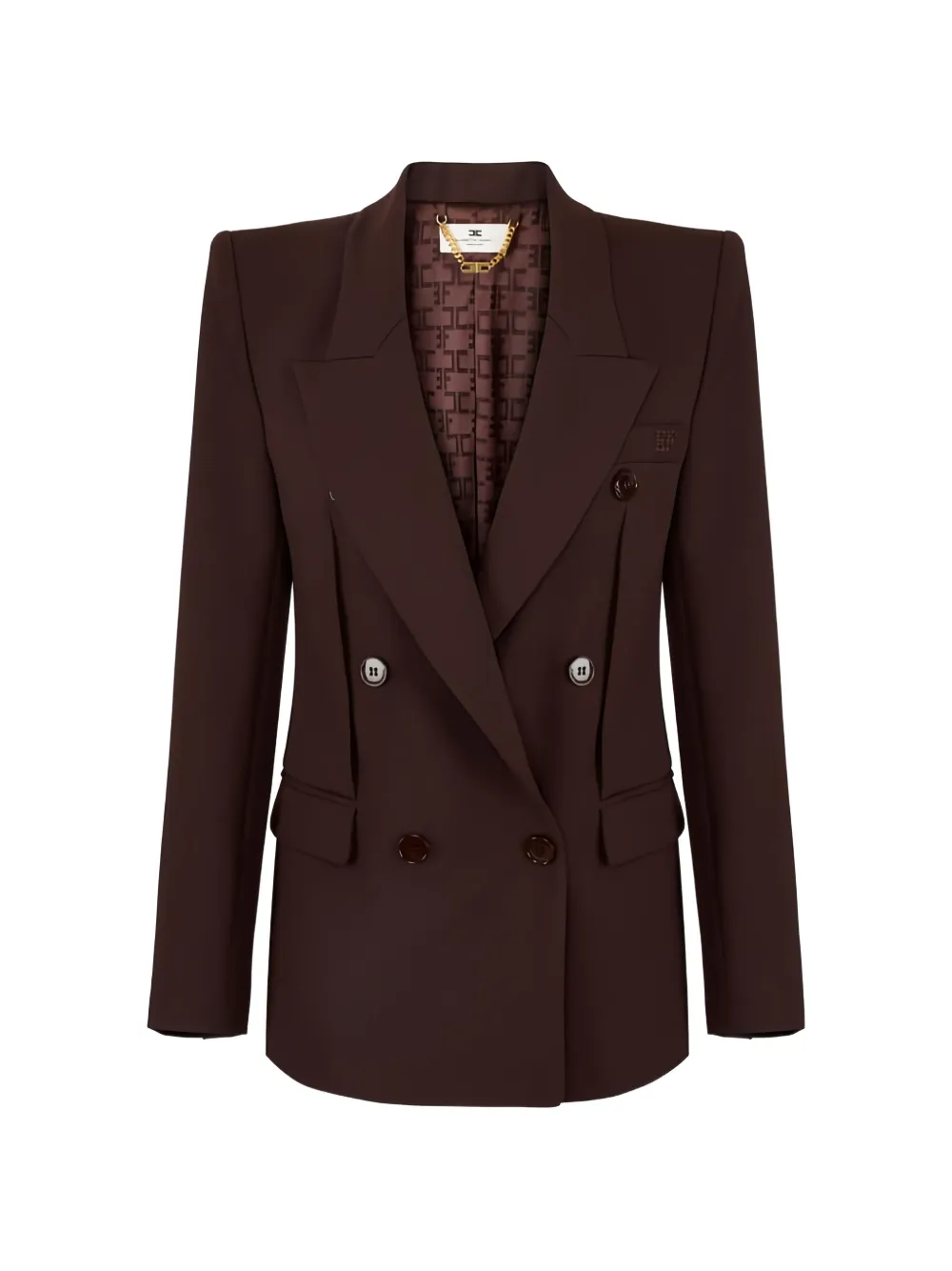 Elisabetta Franchi double-breasted blazer - Braun