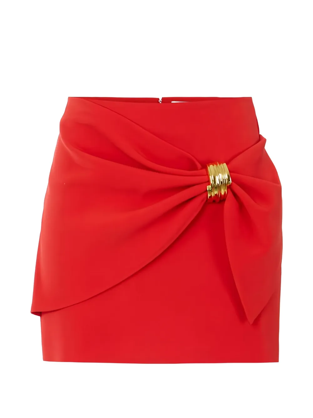 Elisabetta Franchi jewel draped mini skirt - Rosso