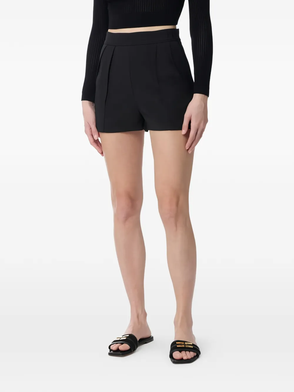 Elisabetta Franchi Lichtgewicht crêpe shorts Zwart