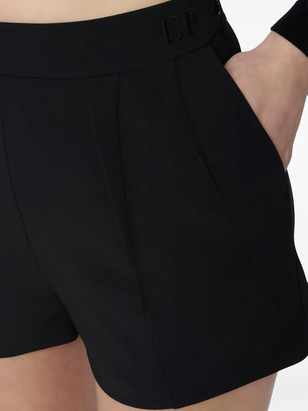 Elisabetta Franchi Lichtgewicht crêpe shorts Zwart