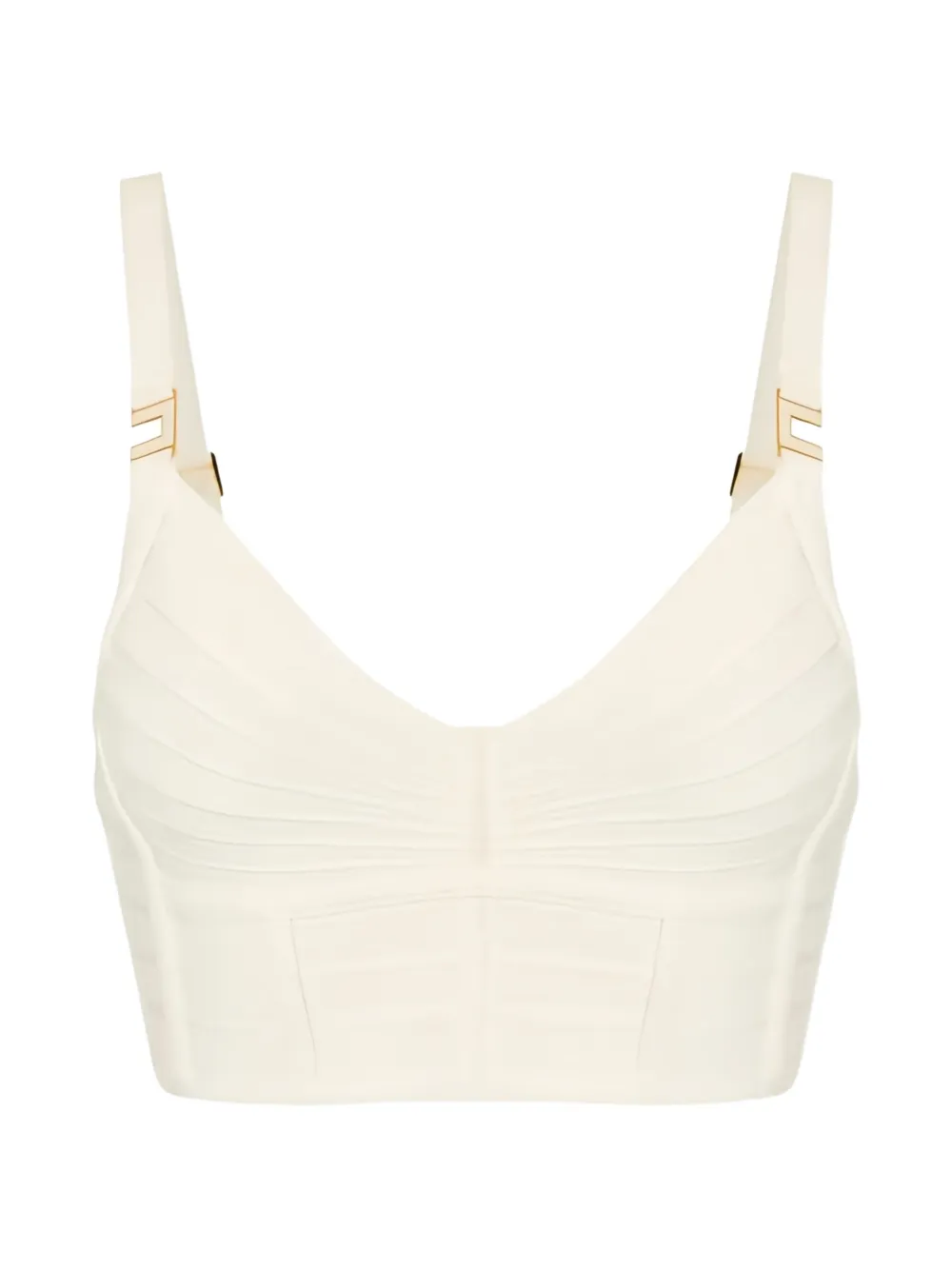 Elisabetta Franchi Canotta a coste - Toni neutri