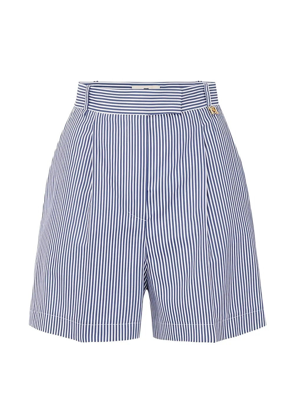 Elisabetta Franchi striped logo-detail shorts - Blu