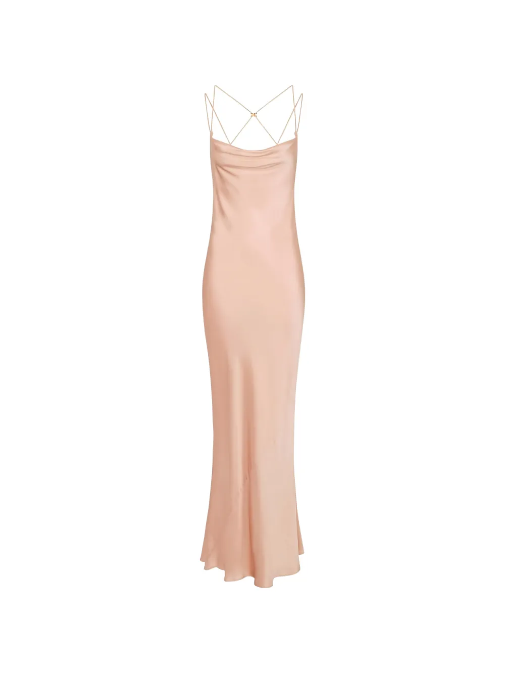 Elisabetta Franchi cowl slim maxi dress - Rosa