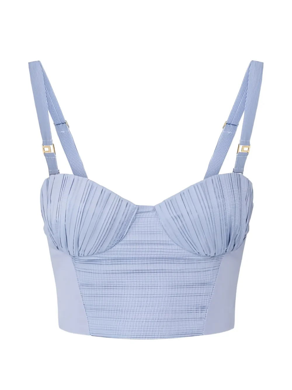 Elisabetta Franchi striped pleats top - Blu