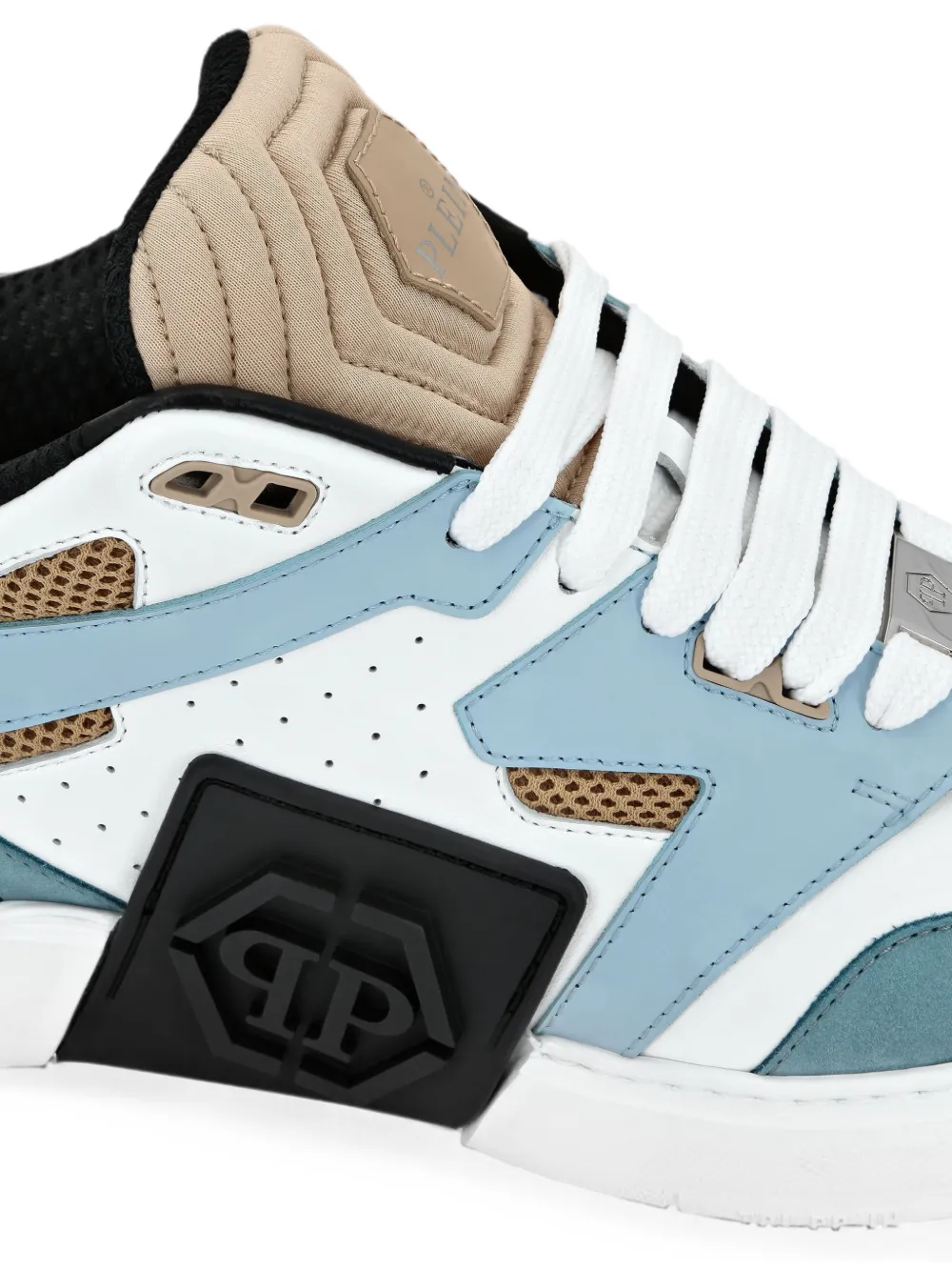 Philipp Plein Hexagon logo-detail panelled sneakers Wit