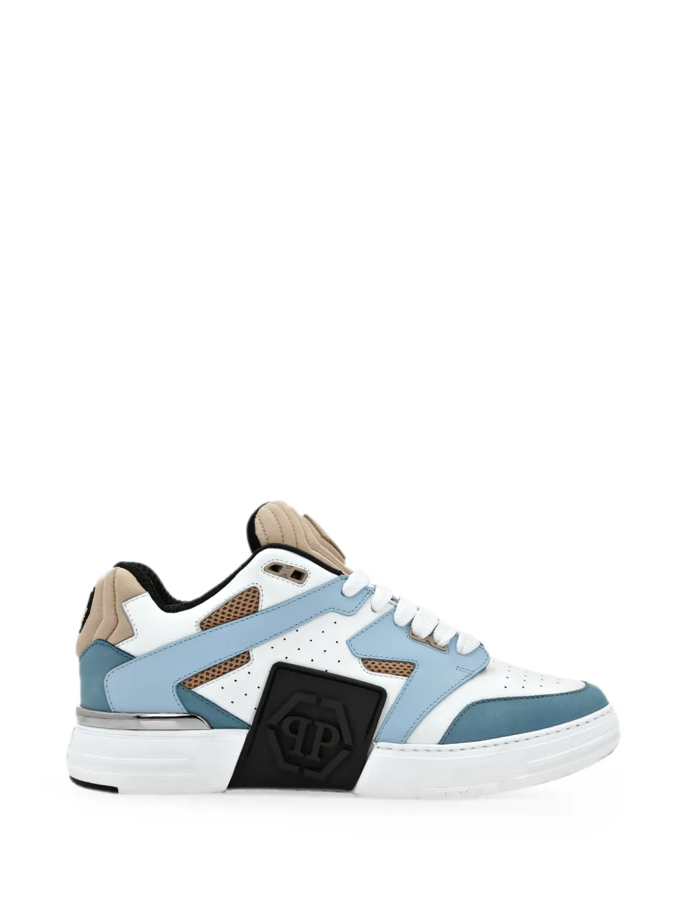 Philipp Plein Hexagon logo-detail panelled sneakers - Bianco