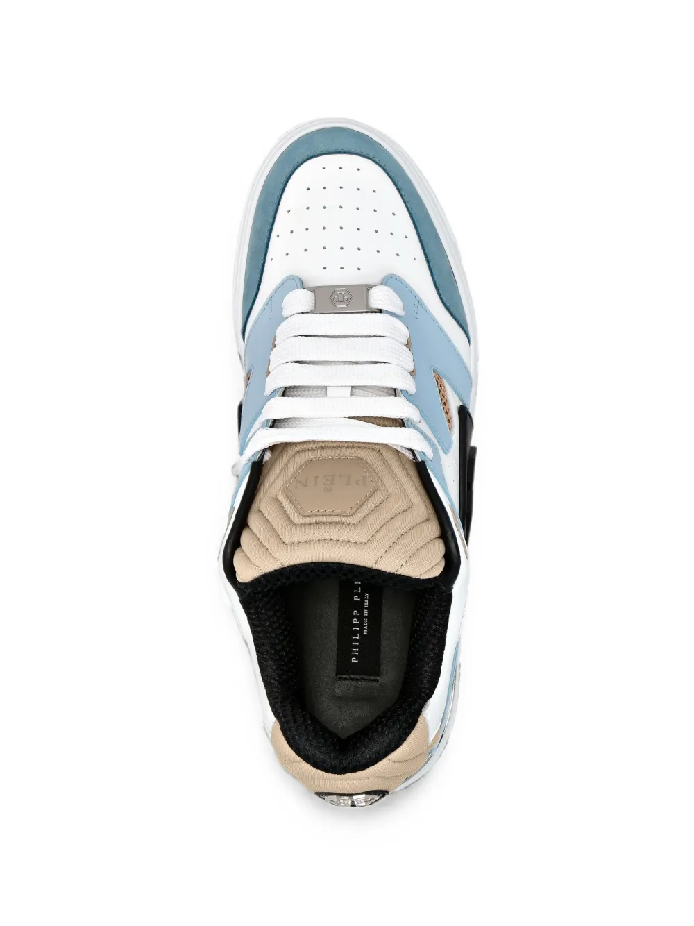Philipp Plein Hexagon logo-detail panelled sneakers Wit